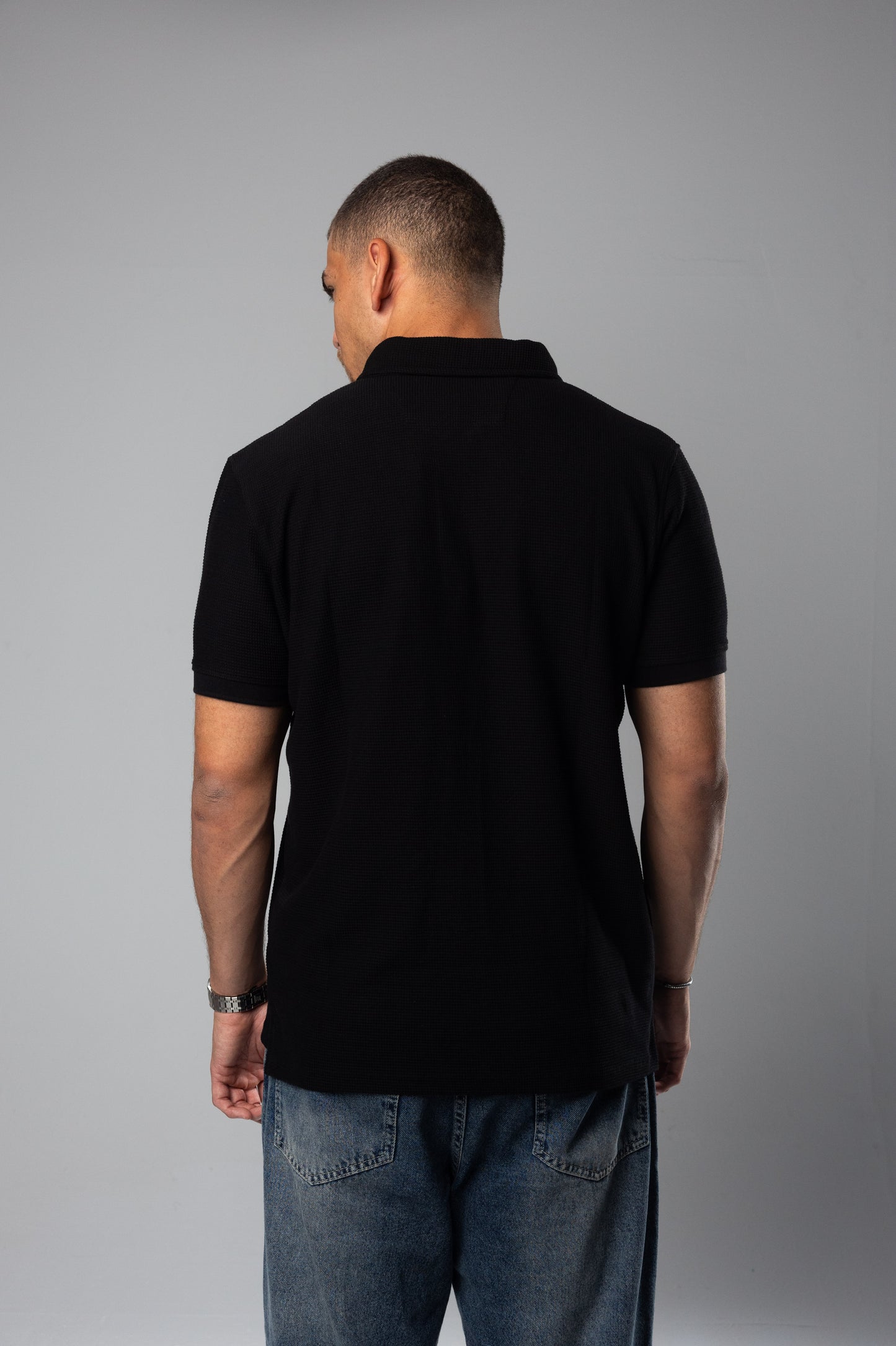 BLACK CASUAL COLLAR