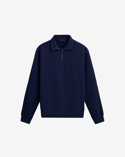 NAVY QUARTER ZIPPER