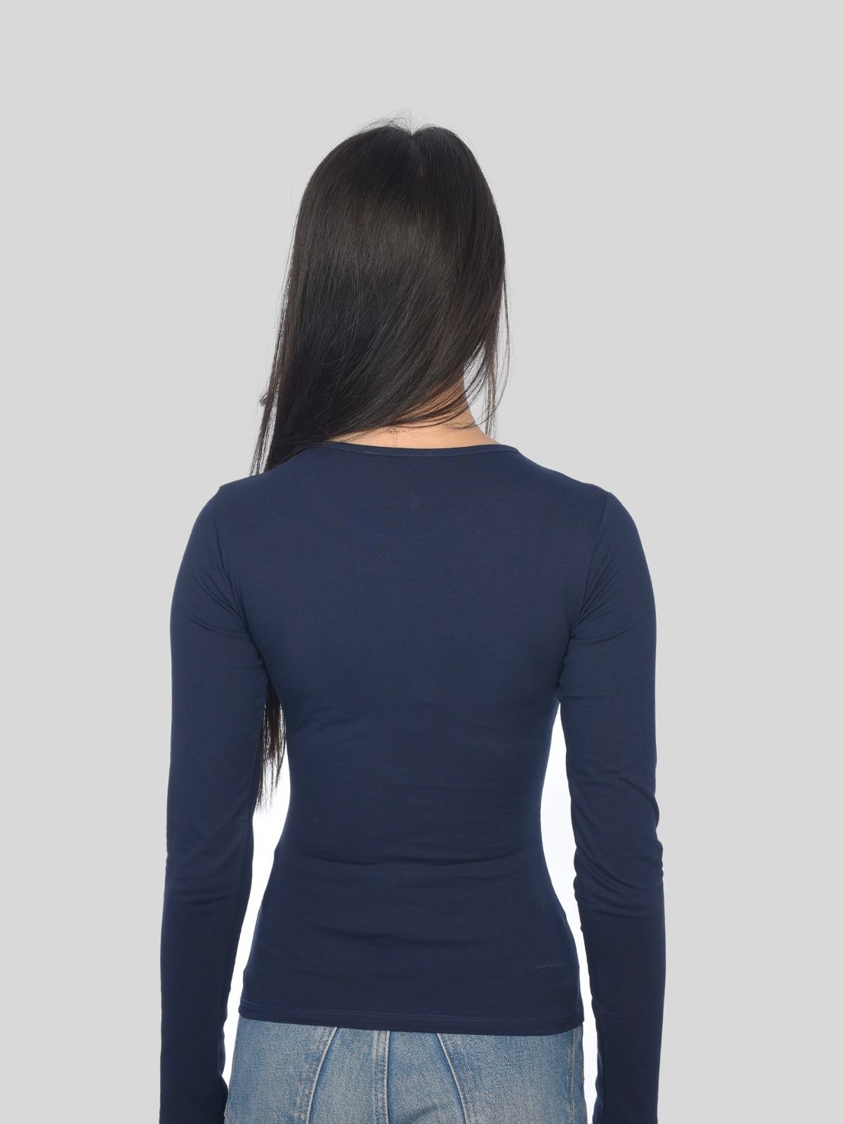 NAVY LONG SLEEVE TOP