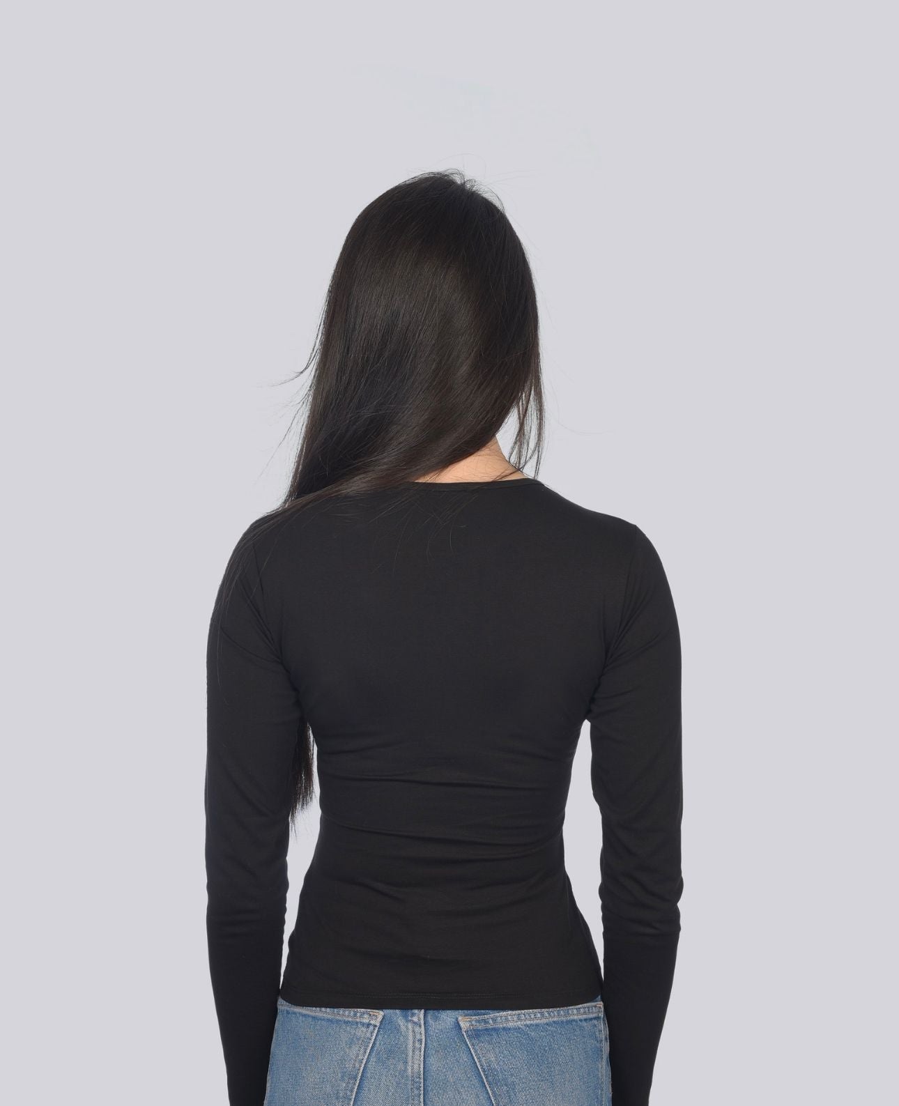 BLACK LONG SLEEVE TOP