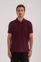 BURGUNDY CASUAL COLLAR