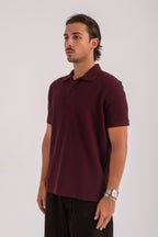 BURGUNDY CASUAL COLLAR