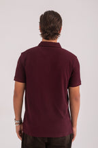 BURGUNDY CASUAL COLLAR