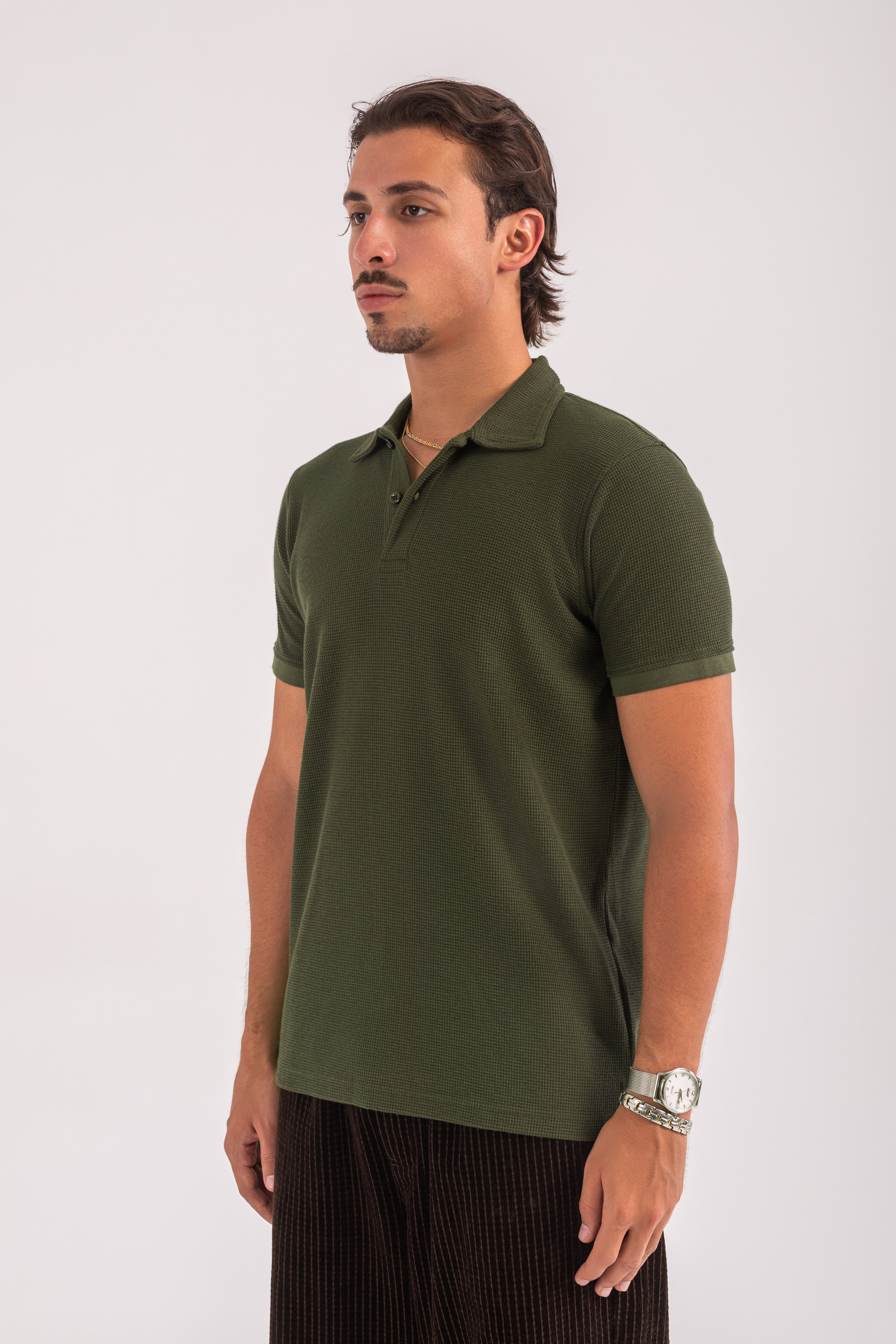 OLIVE CASUAL COLLAR