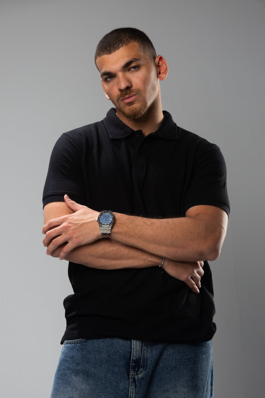 BLACK  CASUAL COLLAR