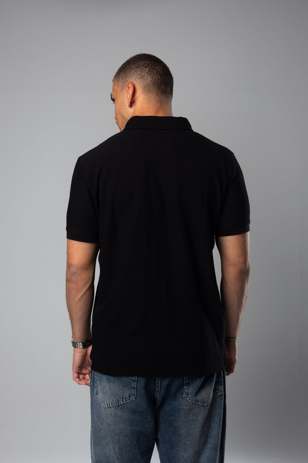 BLACK  CASUAL COLLAR