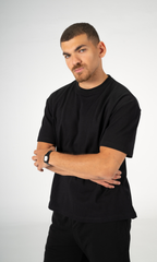 BLACK REGULAR FIT T-SHIRT