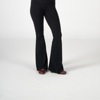 BLACK FLARED YOGA PANTS