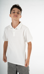 WHITE KIDS POLO