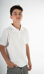 WHITE KIDS POLO