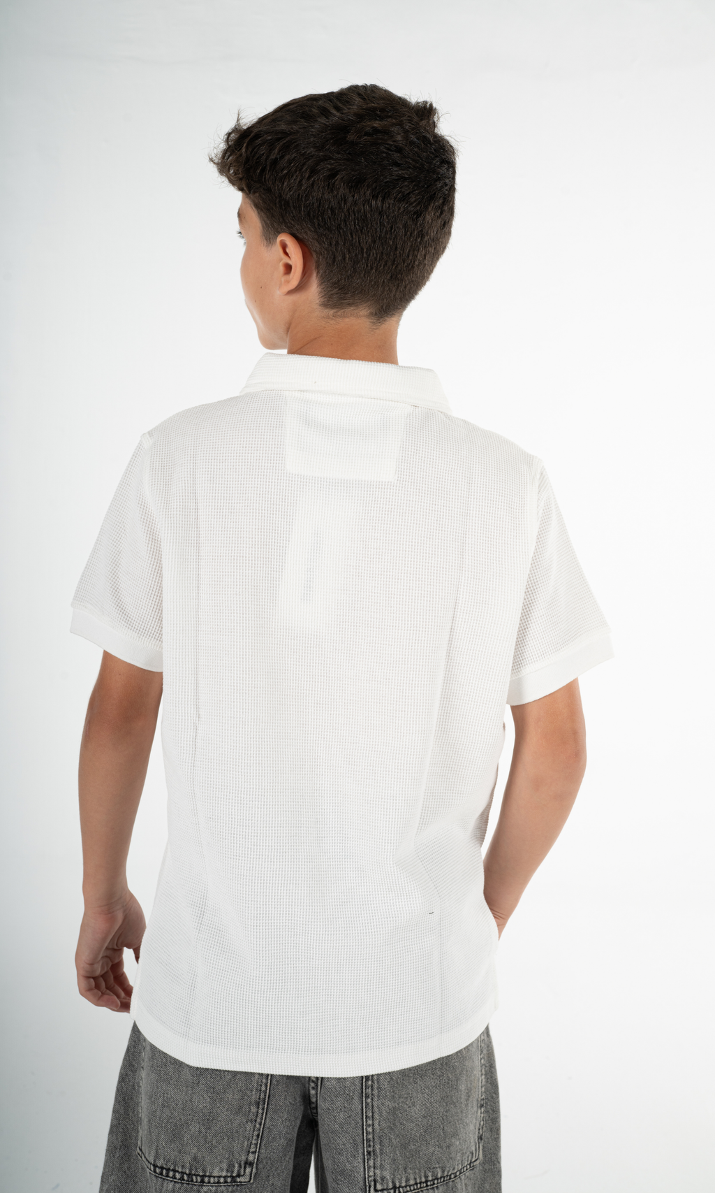 WHITE KIDS POLO
