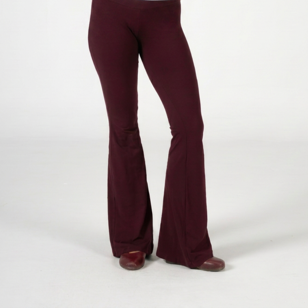 BURGUNDY FLARED YOGA PANTS
