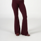 BURGUNDY FLARED YOGA PANTS