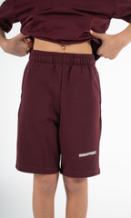 BURGUNDY KIDS SHORT