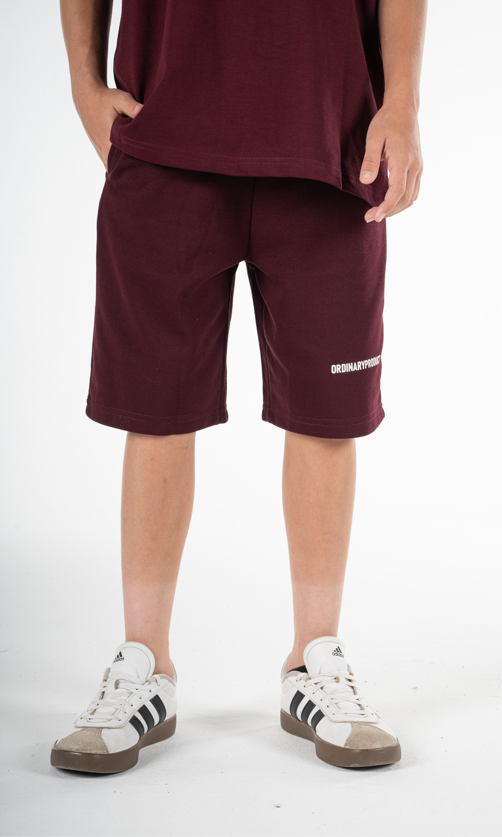 BURGUNDY KIDS SHORT