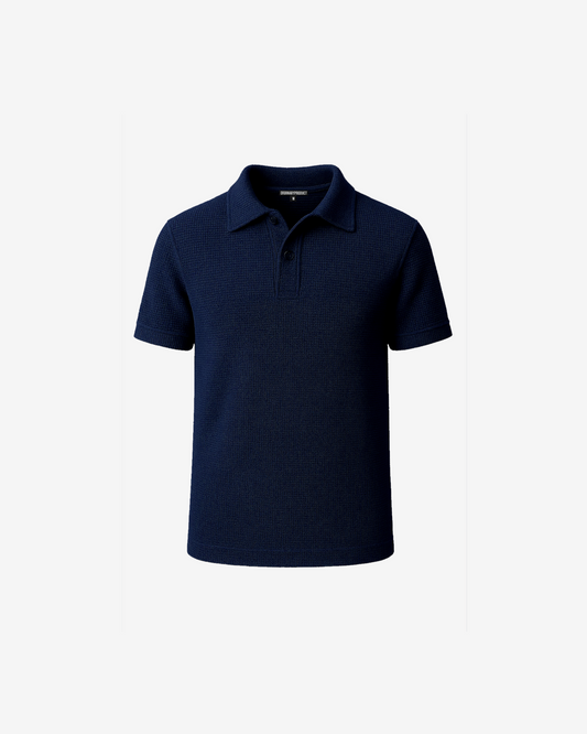 NAVY CASUAL COLLAR