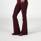 BURGUNDY FLARED YOGA PANTS