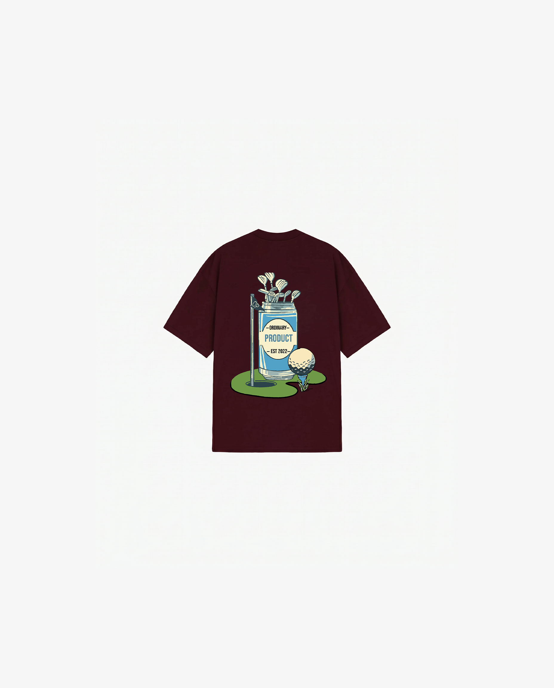 BURGUNDY KIDS T-SHIRT GOLF CLUB