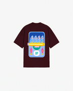 BURGUNDY T-SHIRT FISHING CLUB