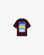 BURGUNDY KIDS T-SHIRT FISHING CLUB