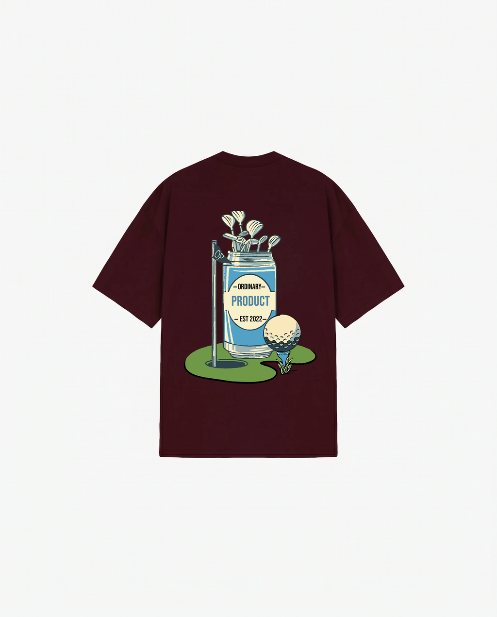 BURGUNDY T-SHIRT GOLF CLUB
