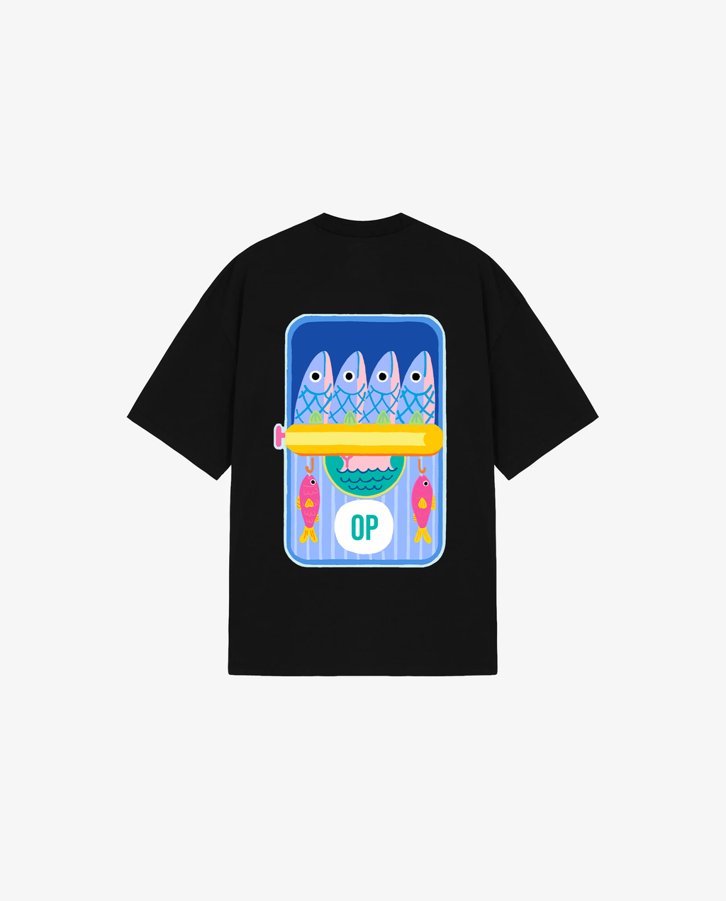 BLACK T-SHIRT FISHING CLUB
