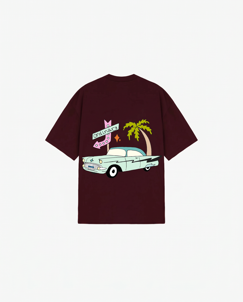 BURGUNDY T-SHIRT RETRO