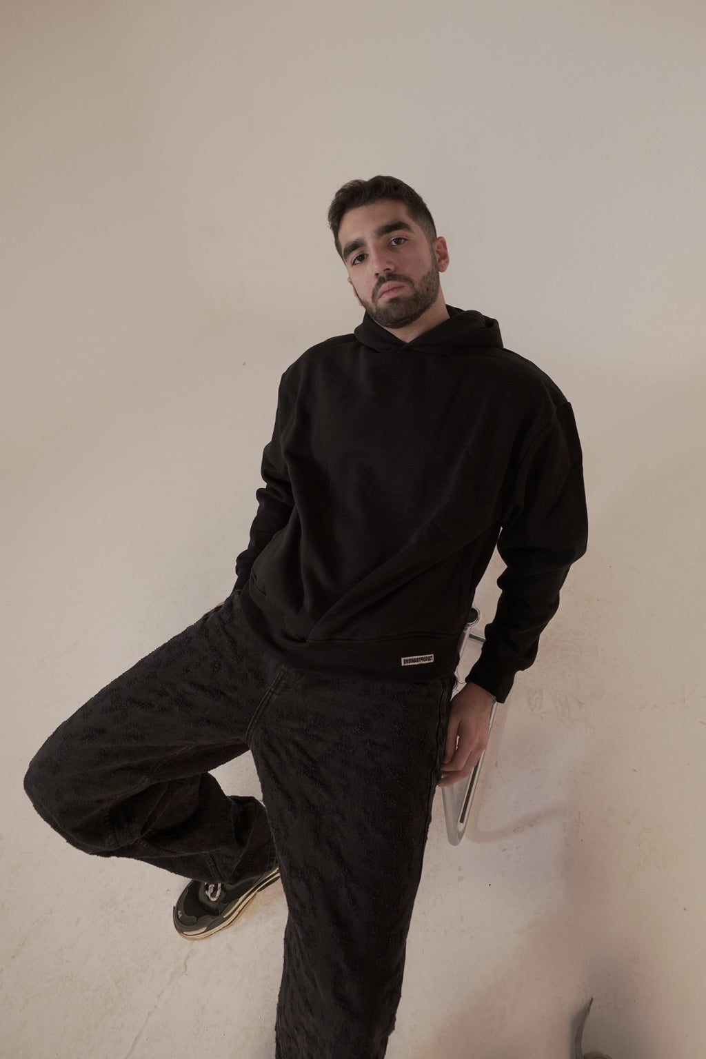 BLACK NOT SO BASIC HOODIE