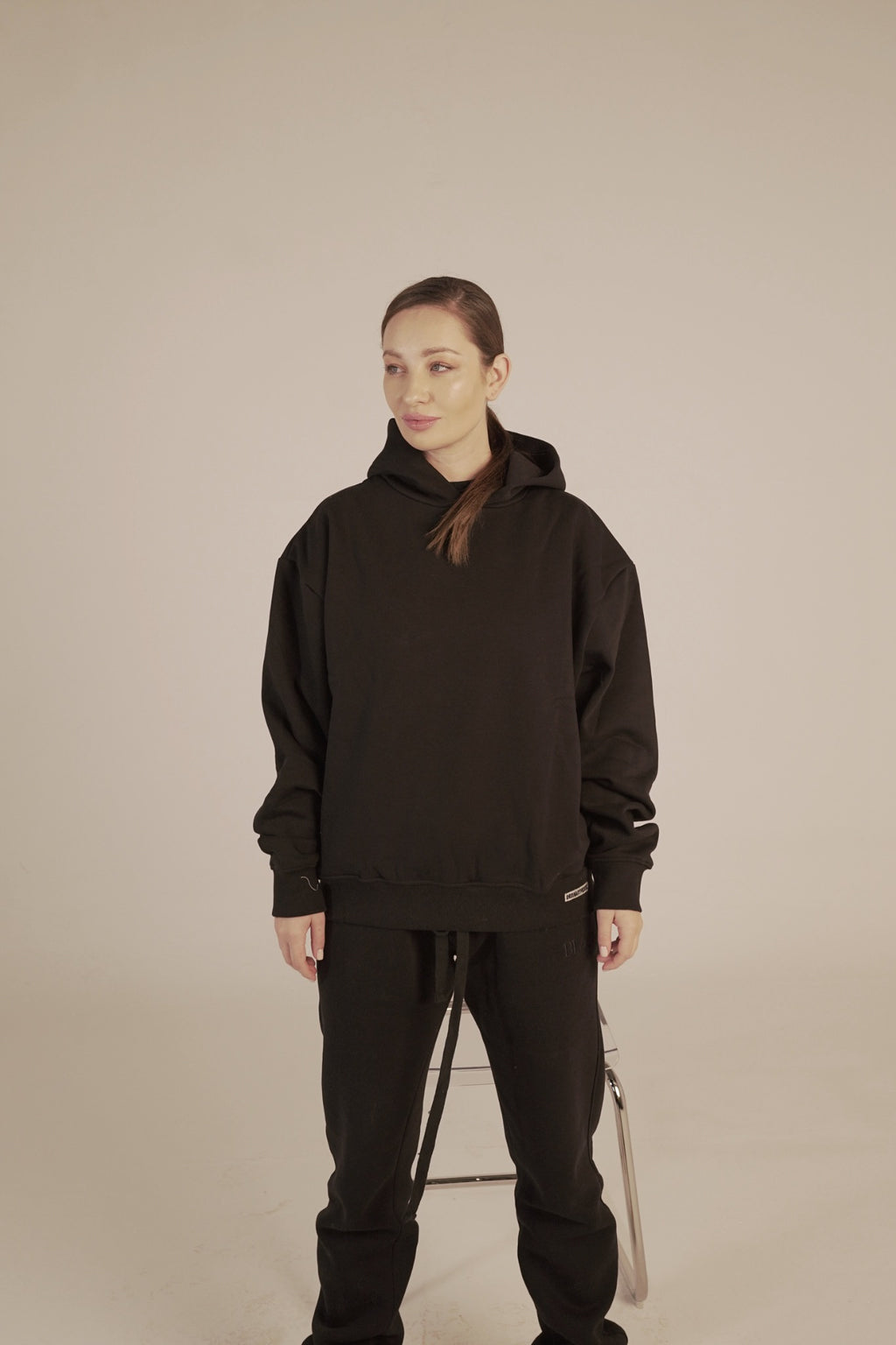 BLACK NOT SO BASIC HOODIE