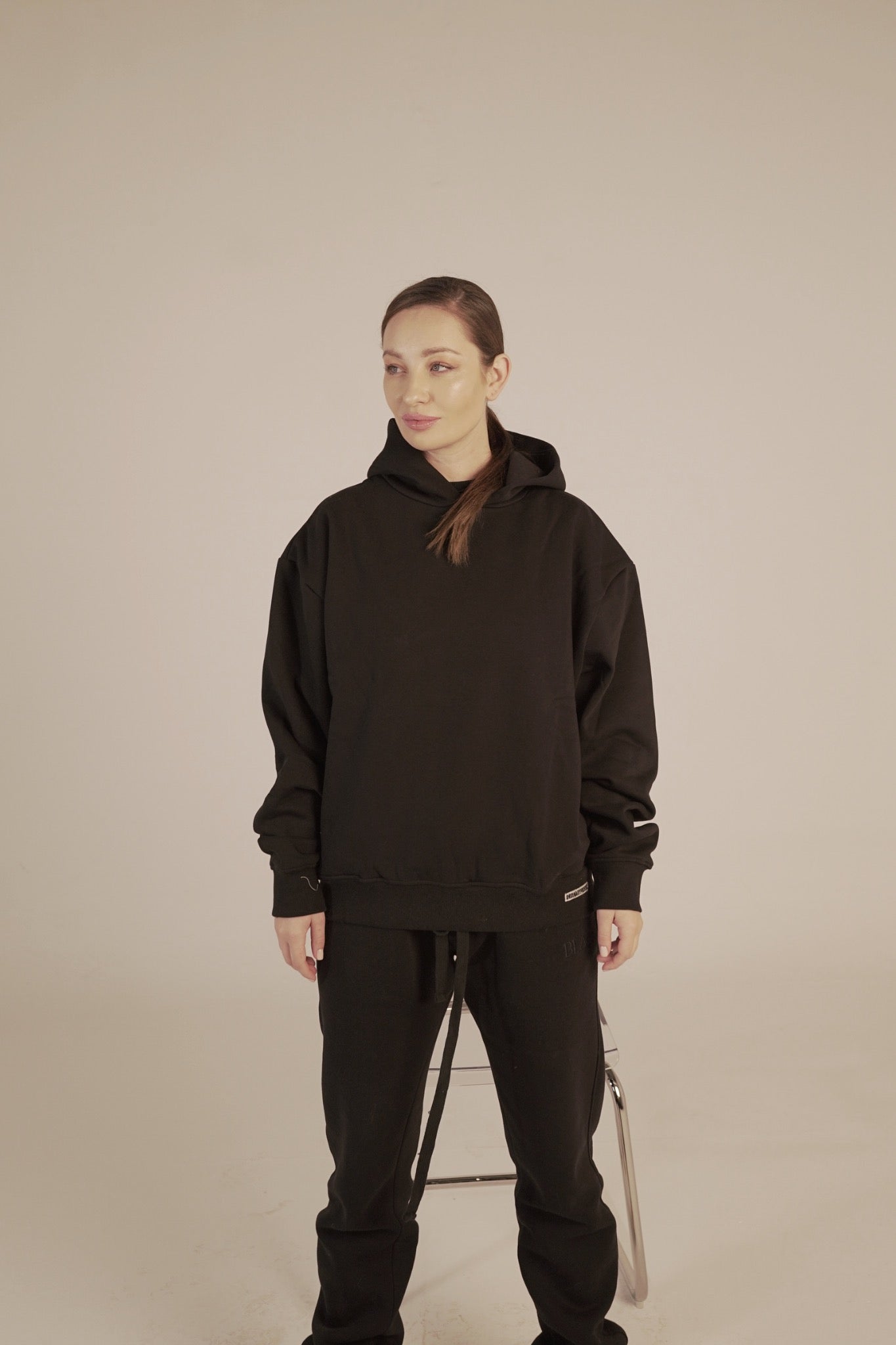 BLACK NOT SO BASIC HOODIE