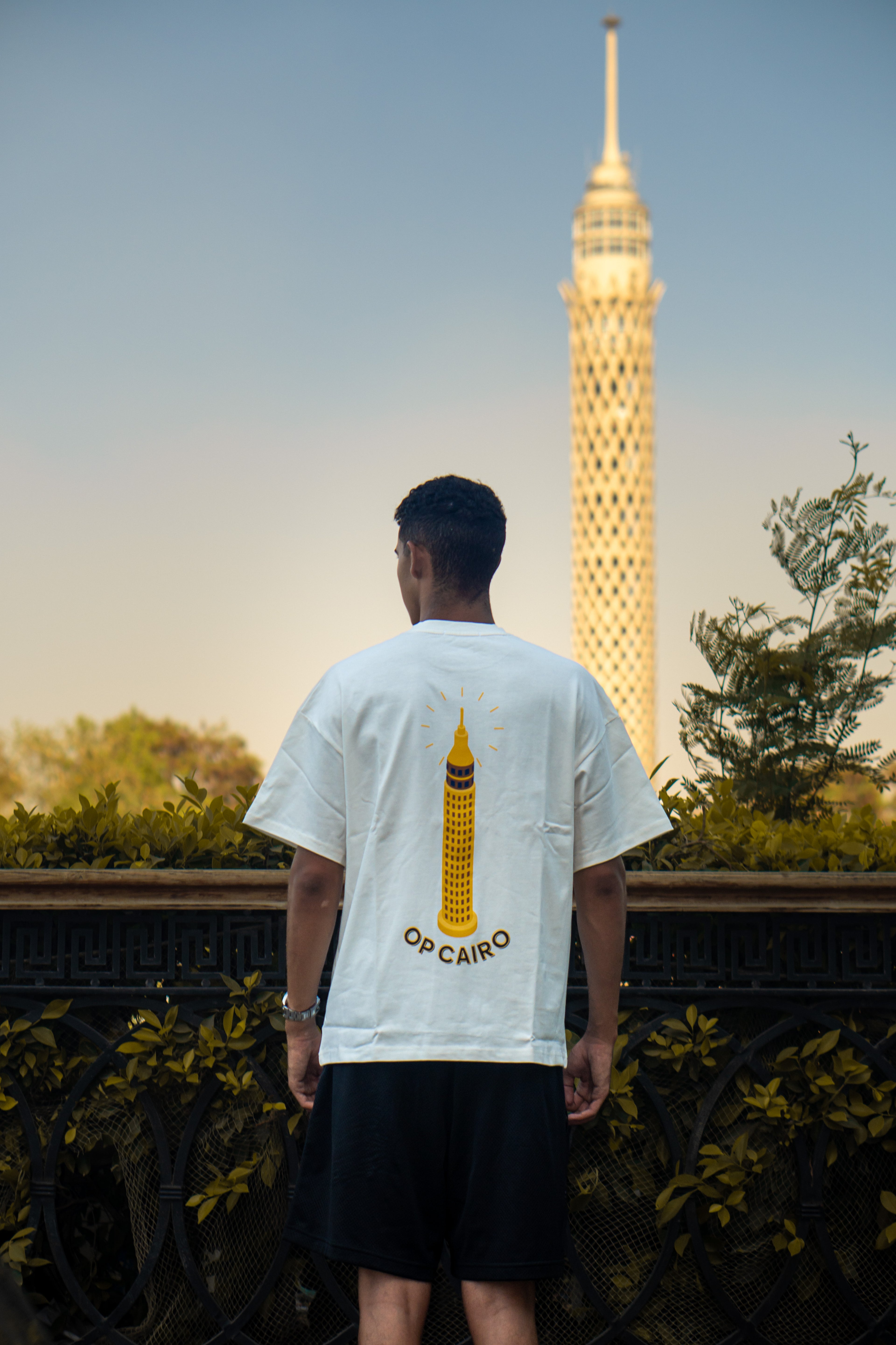 WHITE T-SHIRT CAIRO TOWER