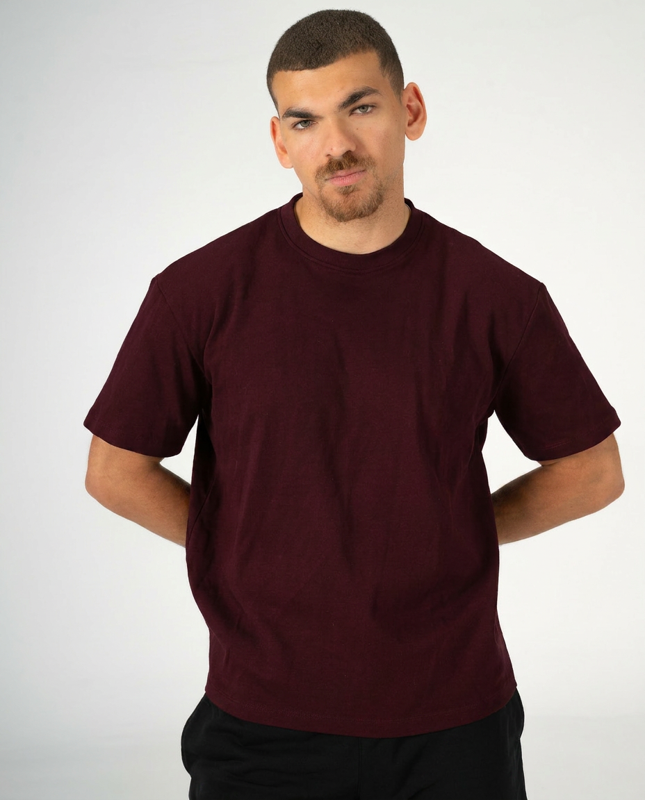 BURGUNDY REGULAR FIT T-SHIRT