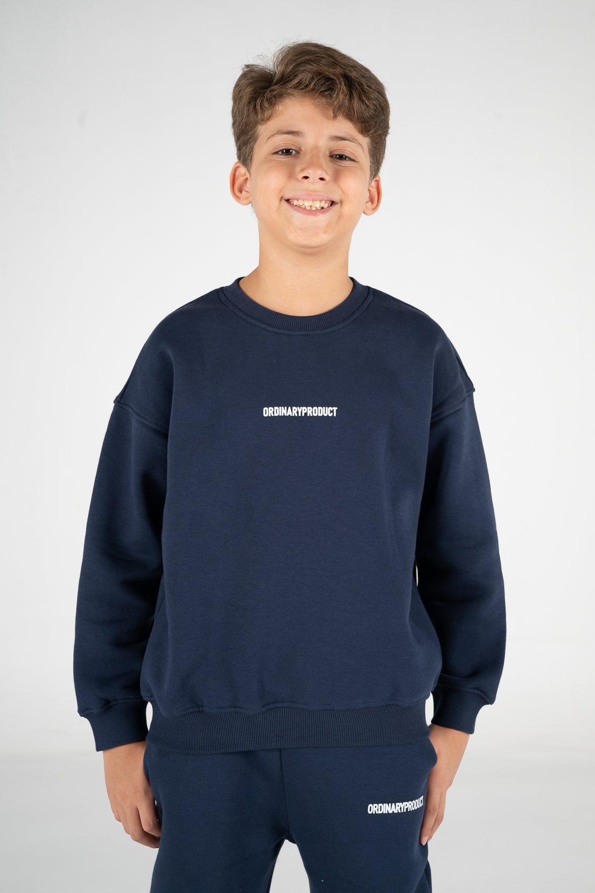 NAVY KIDS CREWNECK