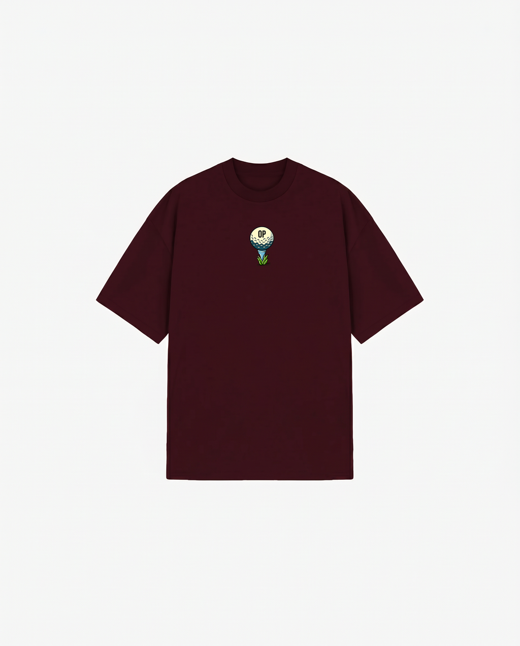 BURGUNDY T-SHIRT GOLF CLUB