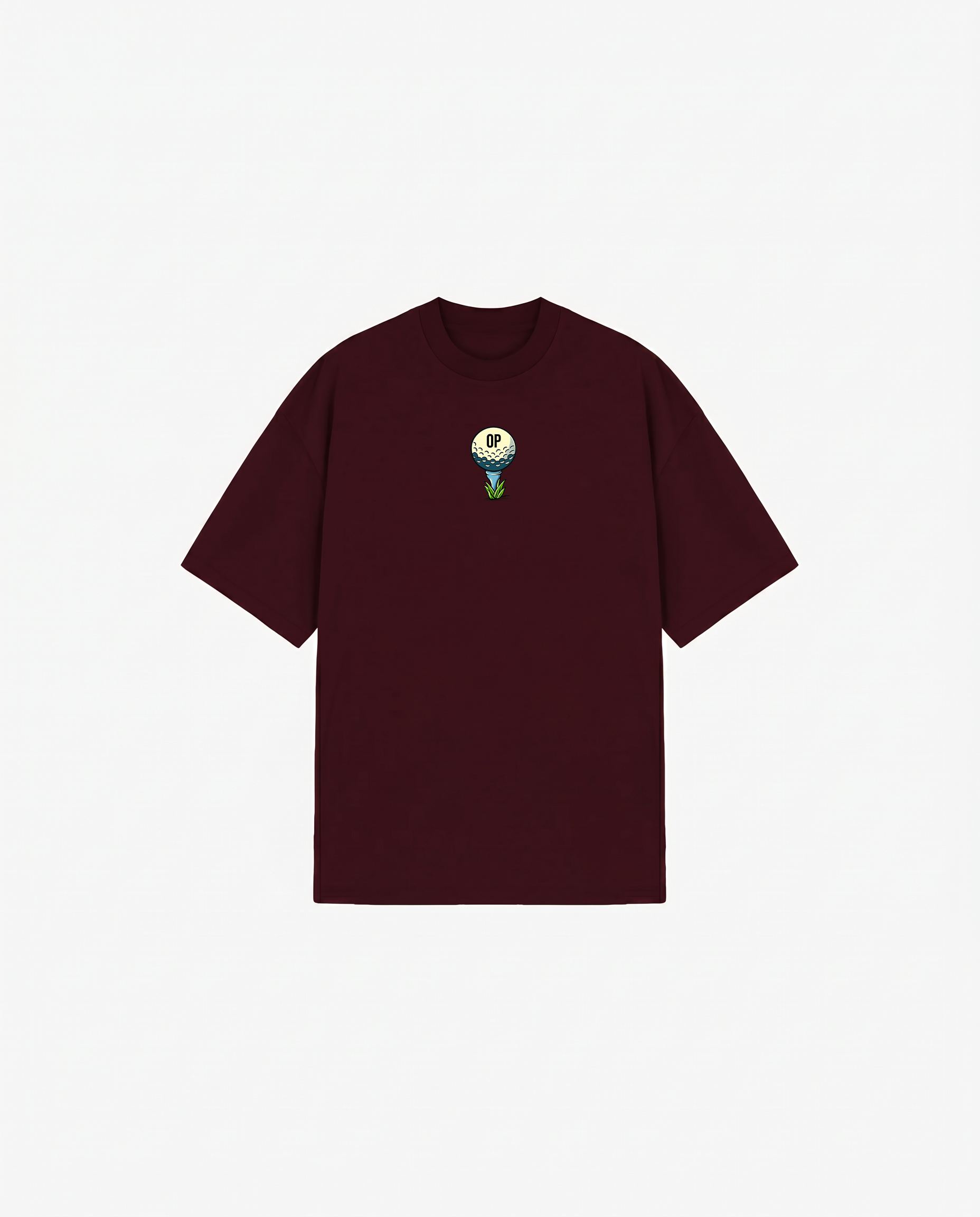 BURGUNDY T-SHIRT GOLF CLUB