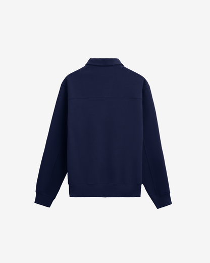 NAVY QUARTER ZIPPER