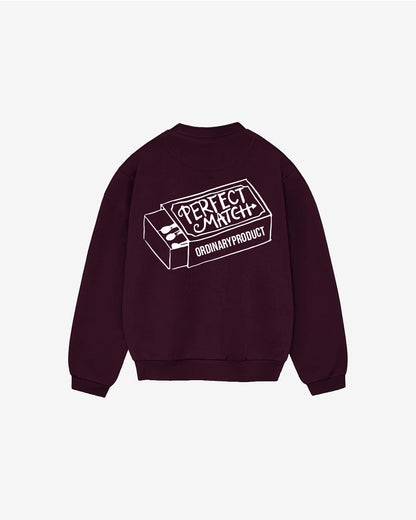 BURGUNDY PERFECT MATCH CREWNECK
