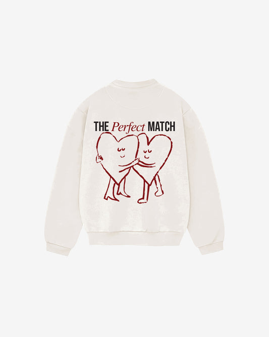 WHITE PERFECT MATCH CREWNECK