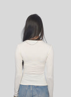 WHITE LONG SLEEVE TOP