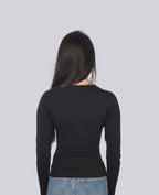 BLACK LONG SLEEVE TOP