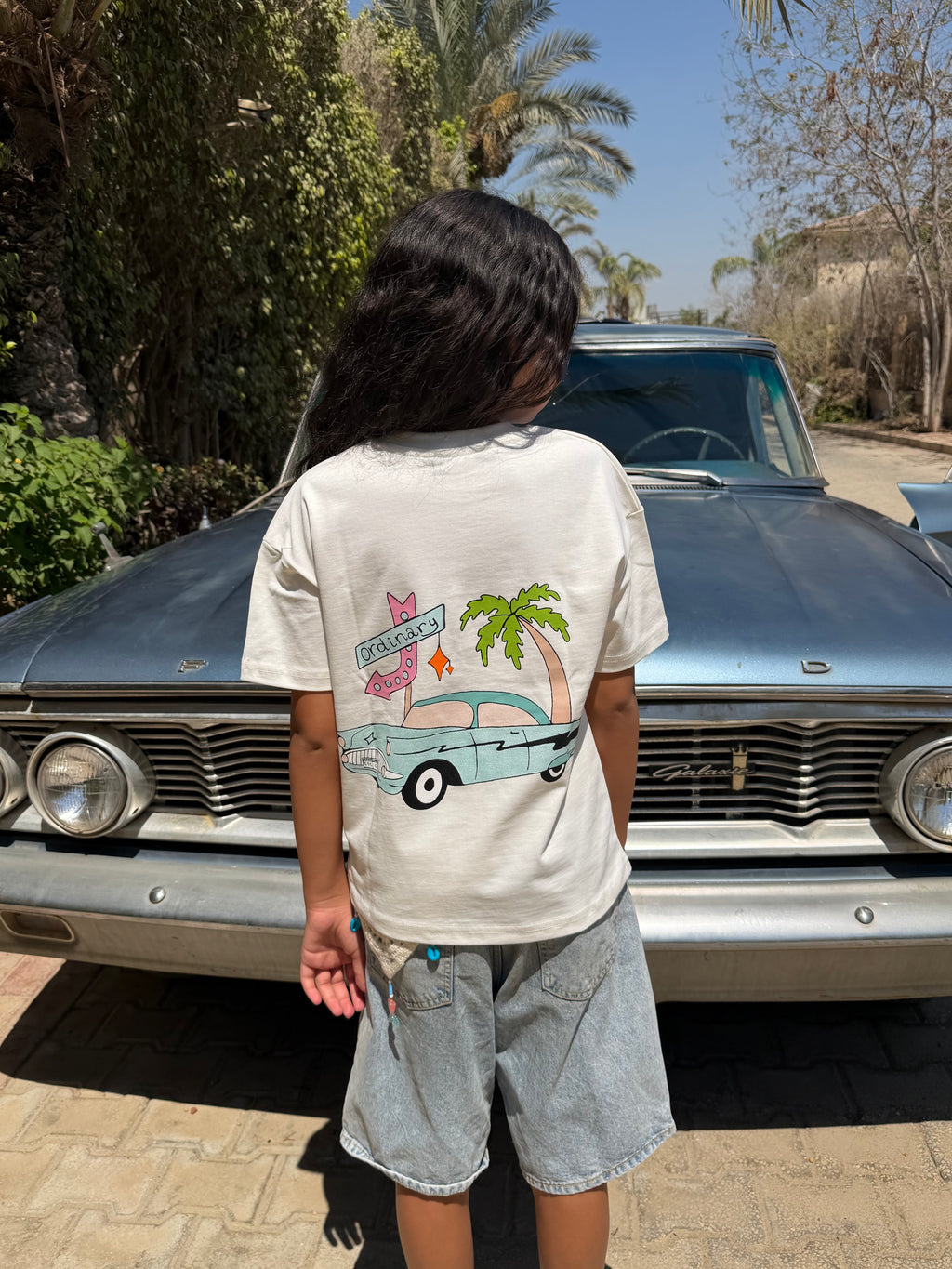 WHITE KIDS T-SHIRT RETRO