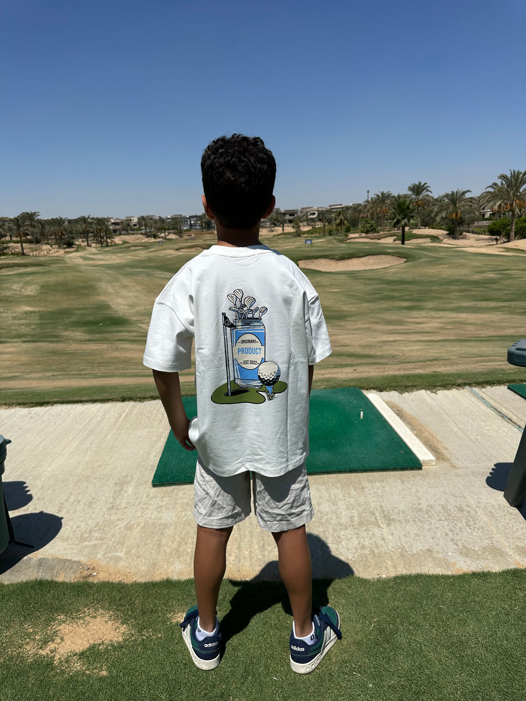 WHITE KIDS T-SHIRT GOLF CLUB