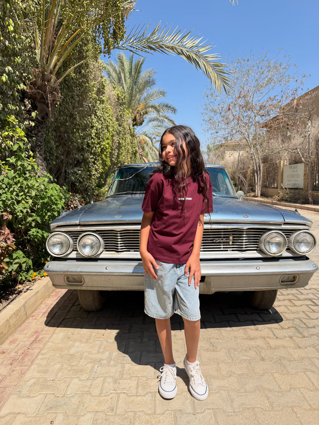 BURGUNDY KIDS T-SHIRT RETRO