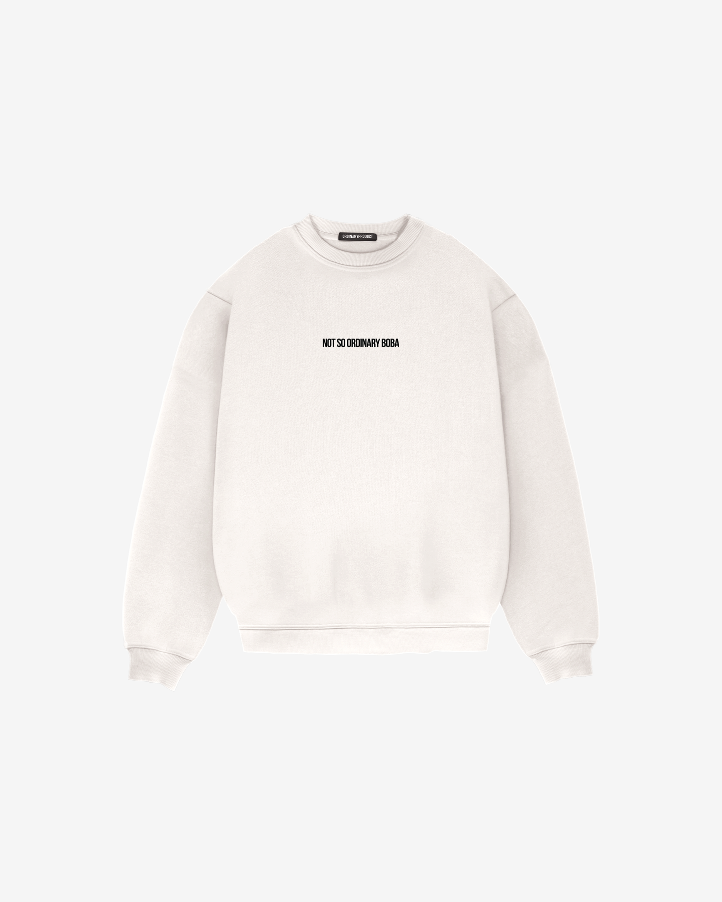 WHITE NSO BOBA CLUB CREWNECK