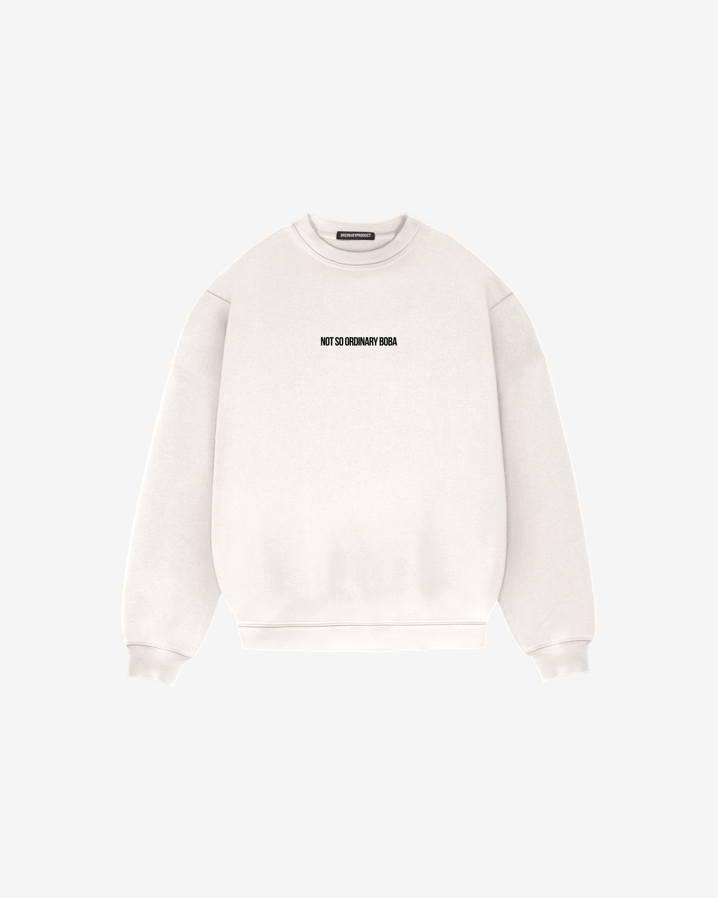 WHITE NSO BOBA CLUB CREWNECK