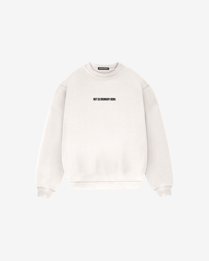 WHITE NSO BOBA CLUB CREWNECK