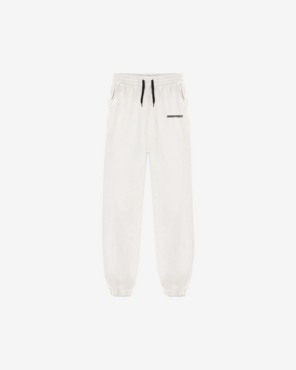 WHITE SWEATS CUFFED