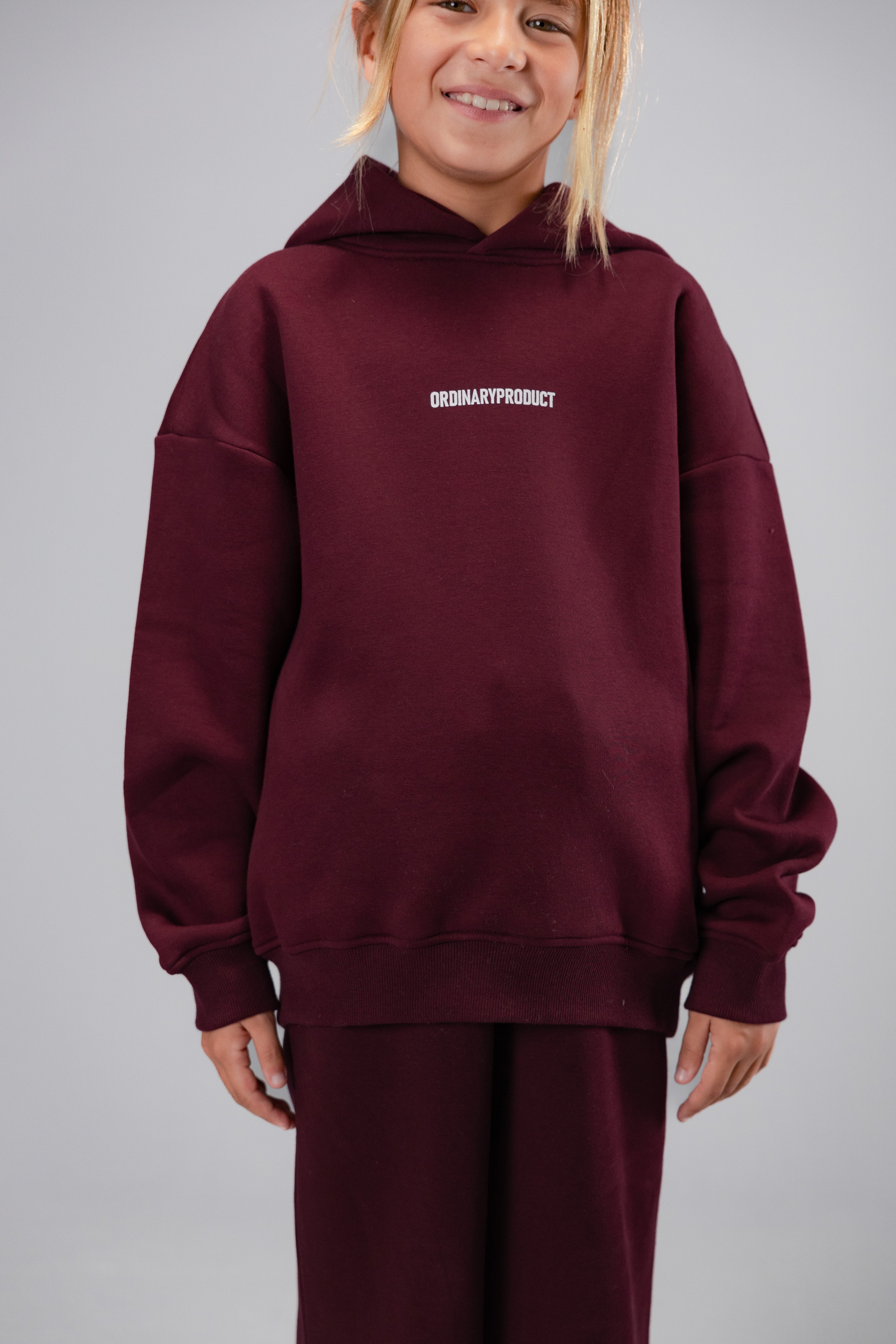 BURGUNDY KIDS HOODIE