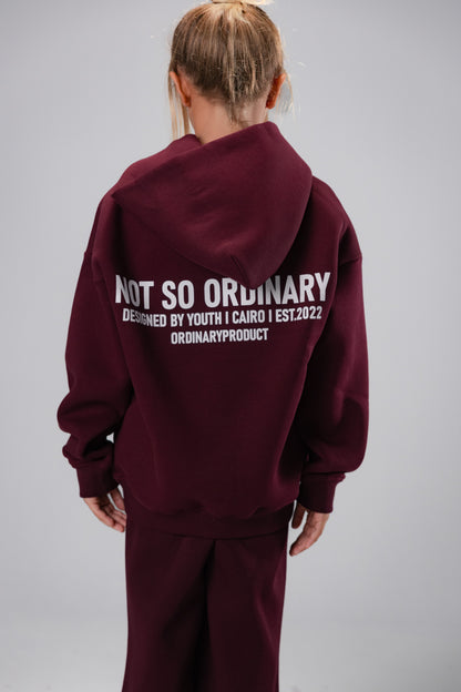 BURGUNDY KIDS HOODIE