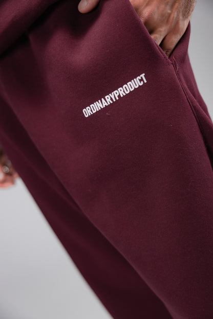 BURGUNDY SWEATS WIDE LEG